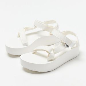 White Platform Teva Sandals